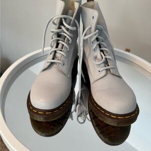 Dr. Martens Cloud White Combat Boots